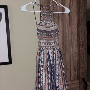 Multicolor Striped Halter Romper